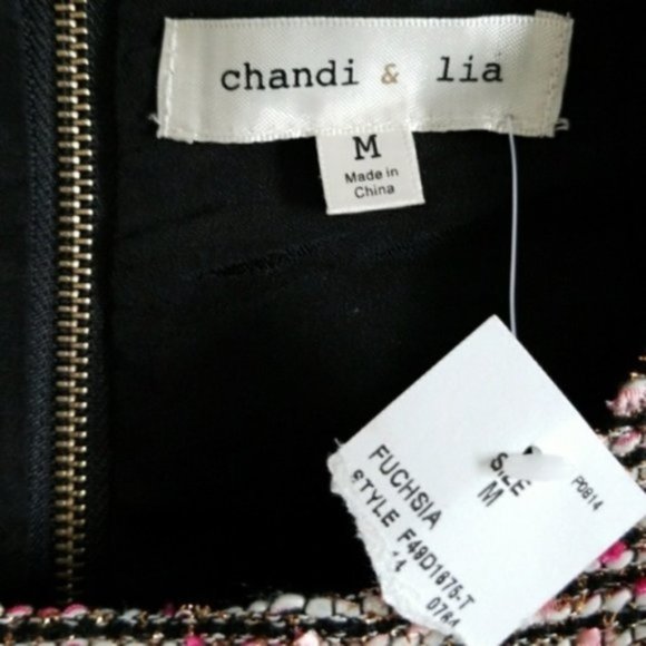 NWT Chandi & Lia Urban Outfitters Tweed Metallic Dress - Picture 2 of 6